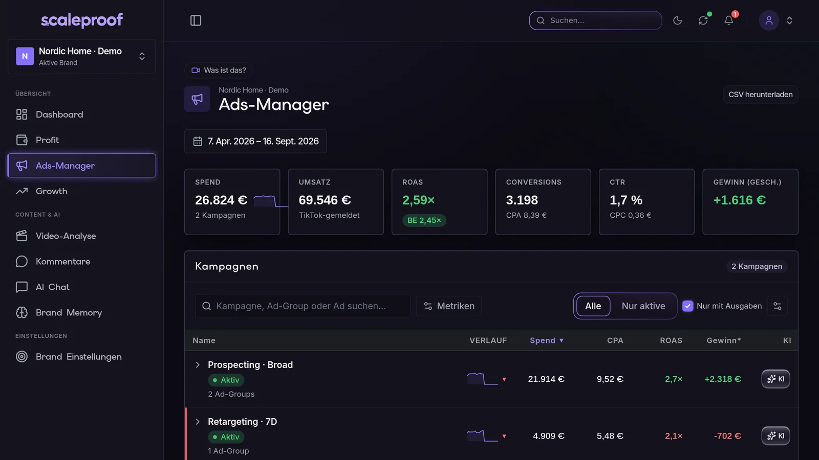 Ads-Manager: welche Kampagne verdient und welche verbrennt